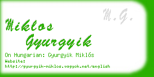 miklos gyurgyik business card